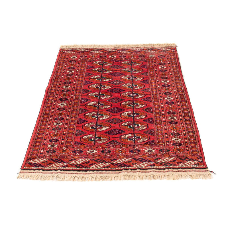 Alfombra Turkaman - 123 x 83 cm - rojo oscuro