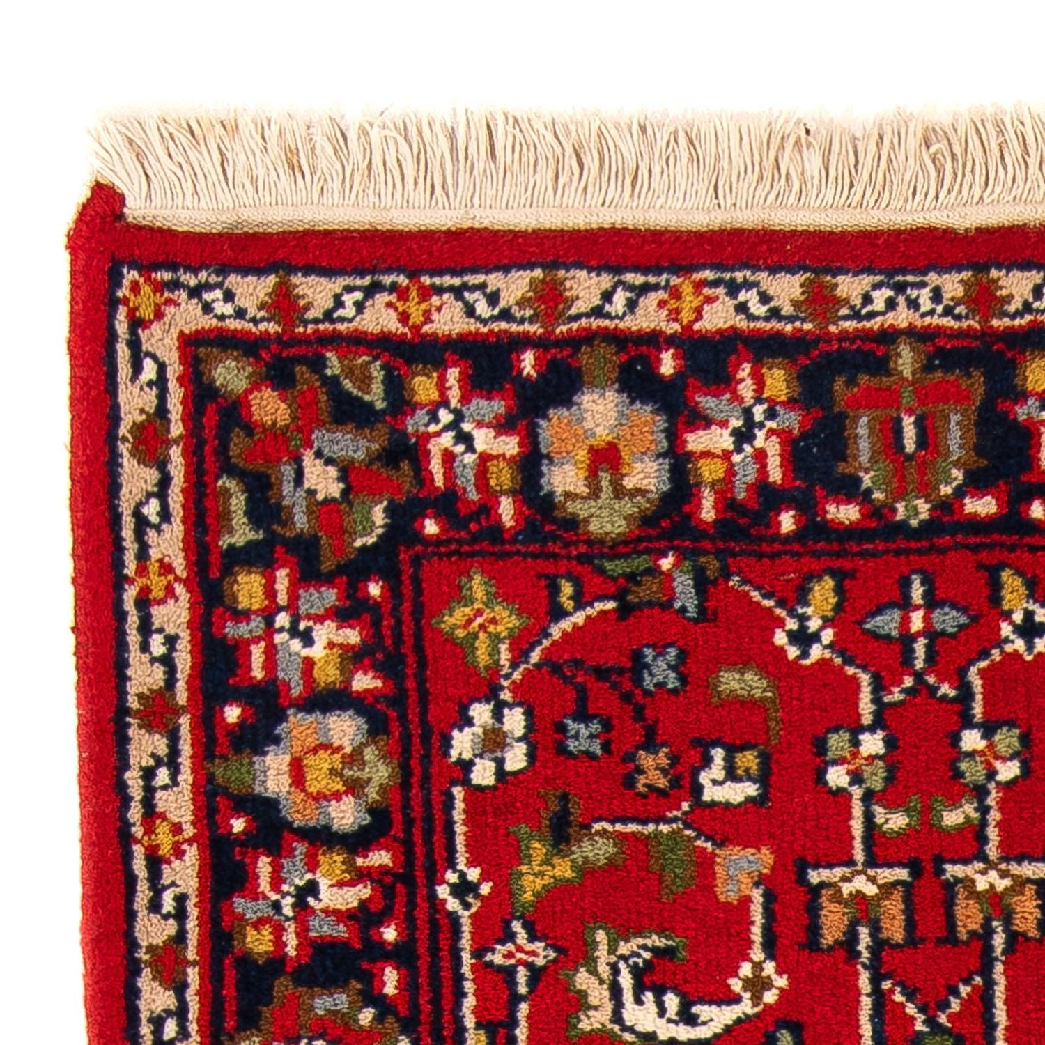 Alfombra oriental - Indus - 145 x 73 cm - rojo oscuro