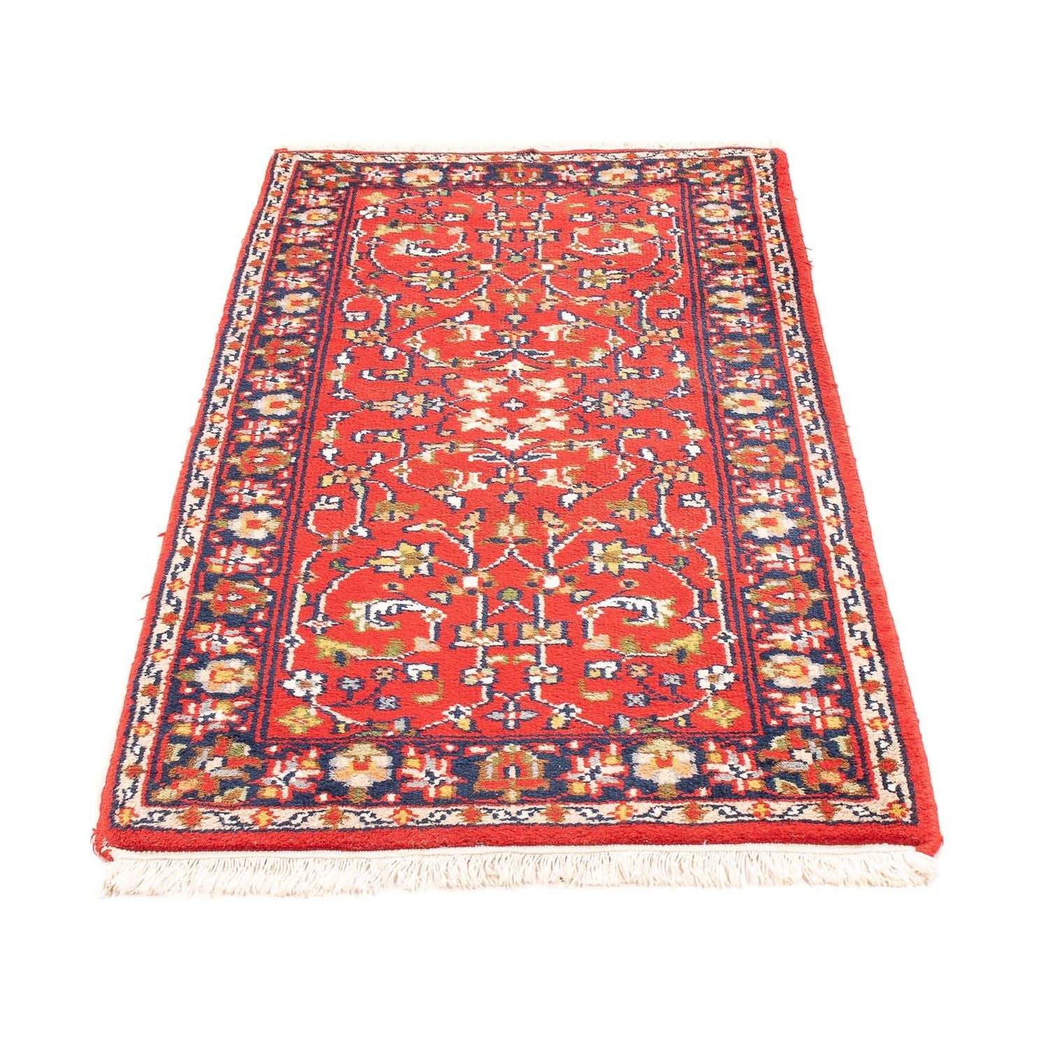 Alfombra oriental - Indus - 145 x 73 cm - rojo oscuro