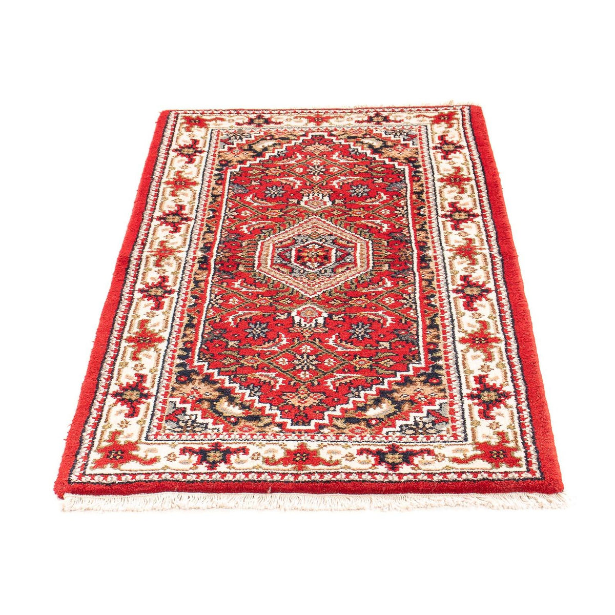 Alfombra oriental - Bidjar - Indus - 141 x 71 cm - rojo oscuro