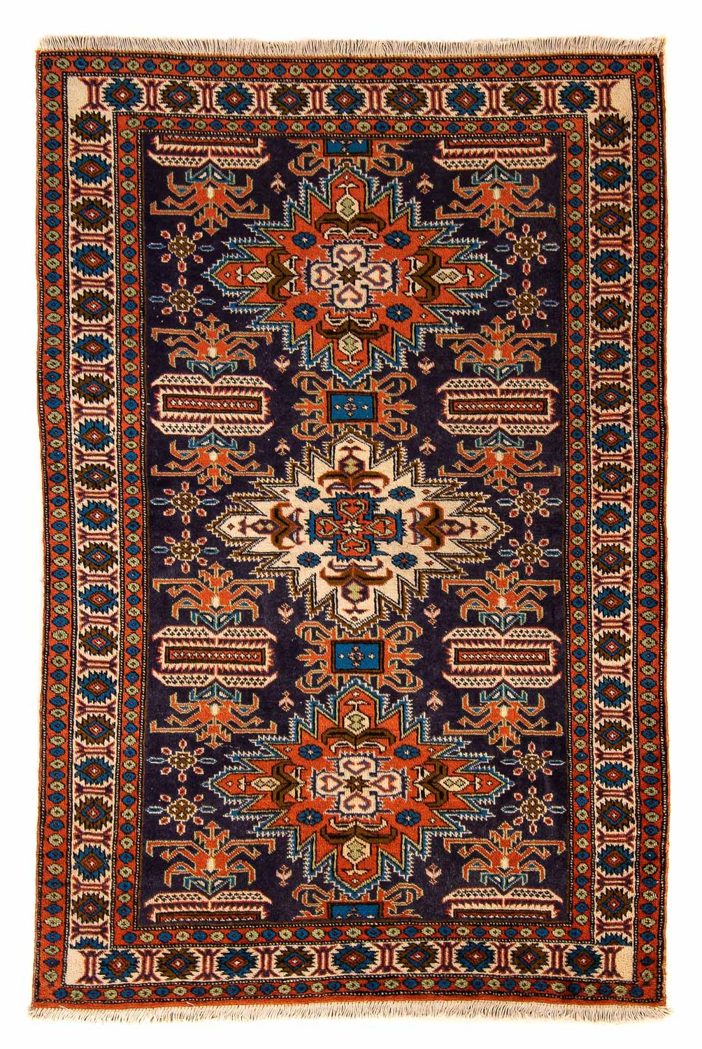 Alfombra persa - Nómada - 170 x 112 cm - azul oscuro