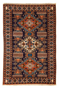 Alfombra persa - Nómada - 170 x 112 cm - azul oscuro