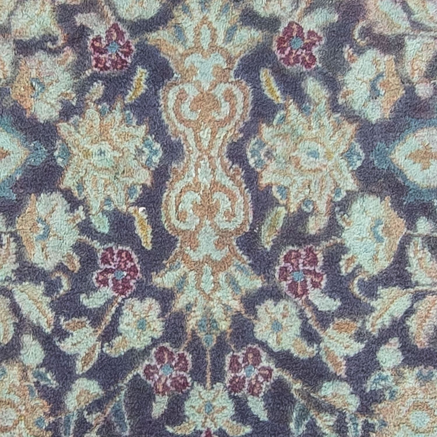 Alfombra de pasillo Alfombra Persa - Nain - Real - 290 x 92 cm - azul oscuro