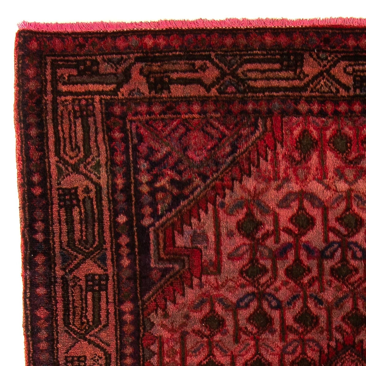 Alfombra persa - Nómada - 173 x 104 cm - rojo oscuro