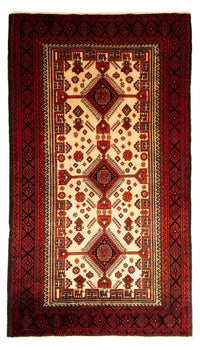 Alfombra Belutsch - 183 x 107 cm - rojo oscuro