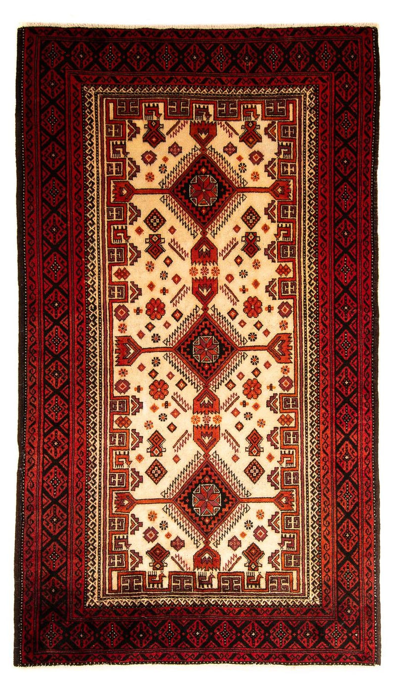 Alfombra Belutsch - 183 x 107 cm - rojo oscuro
