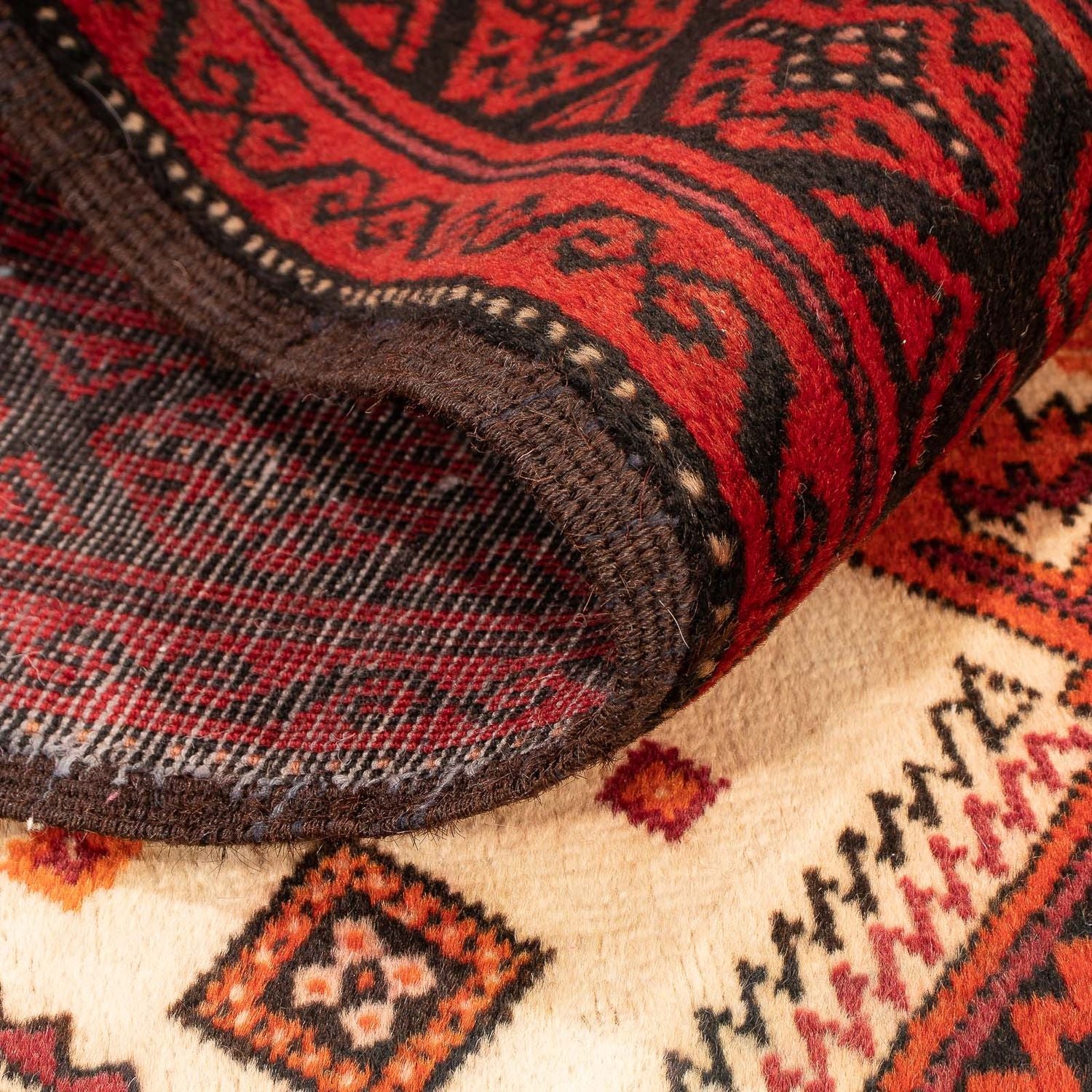 Alfombra Belutsch - 183 x 107 cm - rojo oscuro
