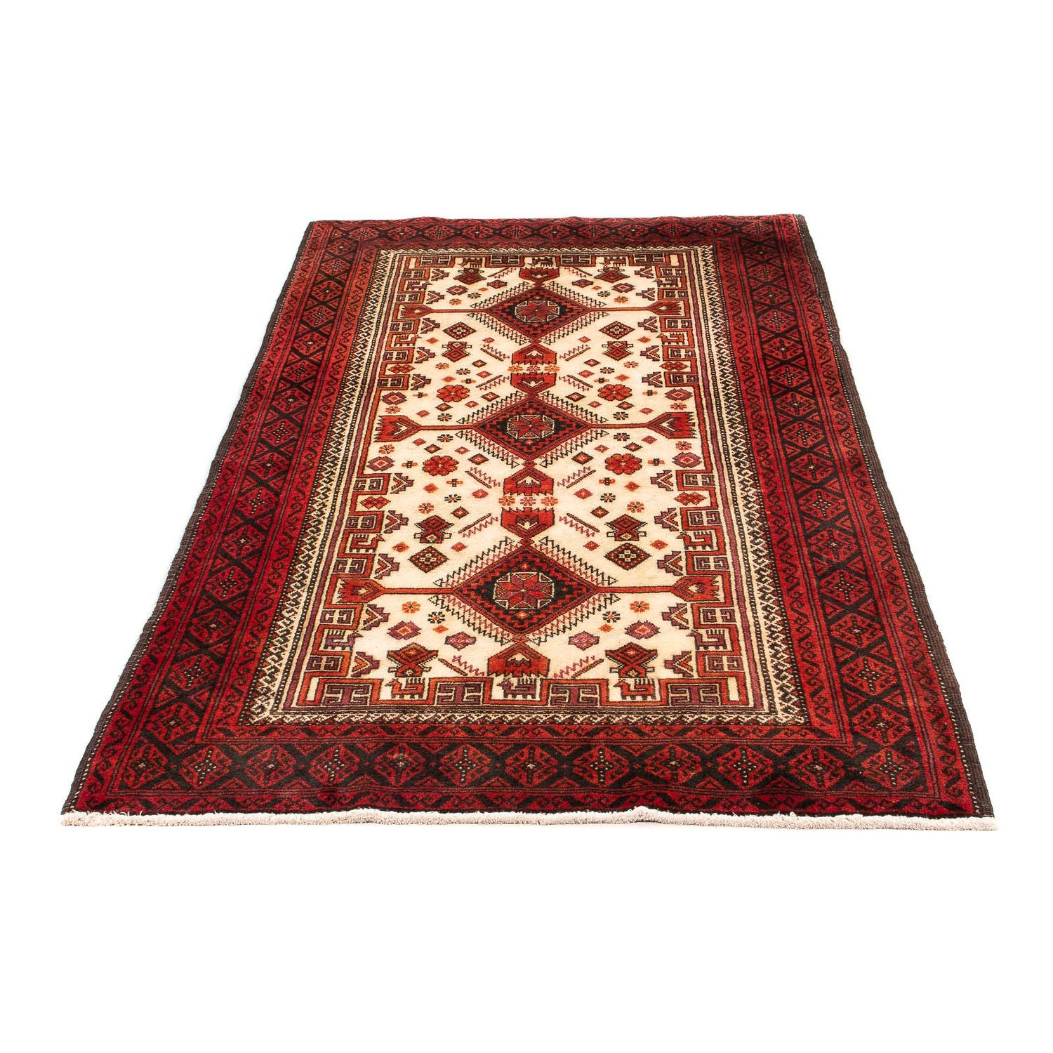 Alfombra Belutsch - 183 x 107 cm - rojo oscuro
