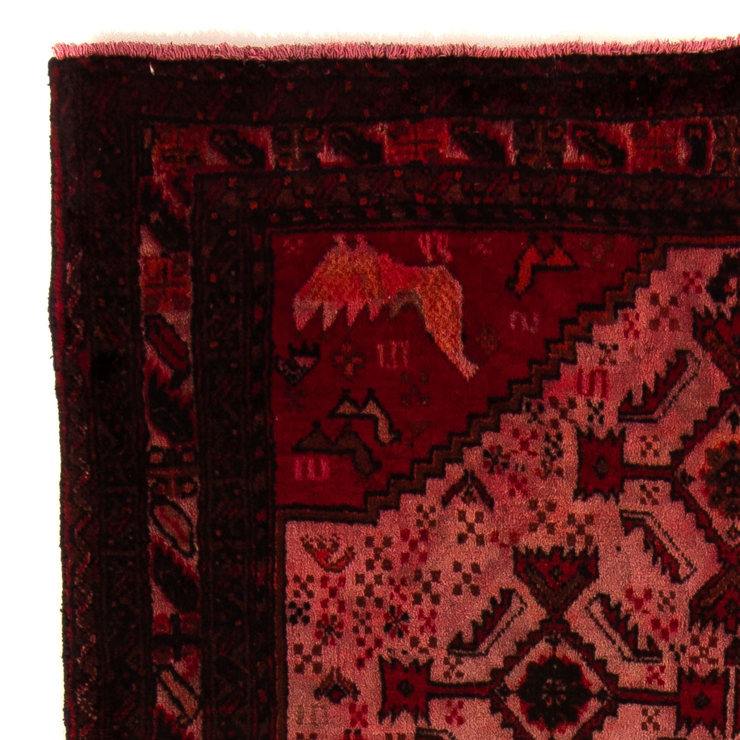 Alfombra Belutsch - 190 x 100 cm - rojo claro