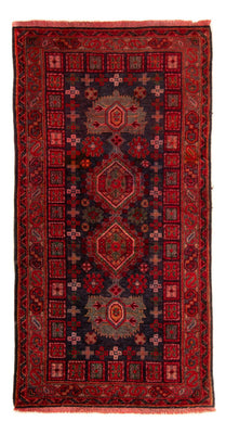 Alfombra Belutsch - 154 x 78 cm - rojo oscuro