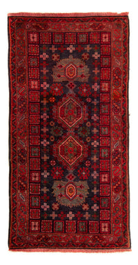 Alfombra Belutsch - 154 x 78 cm - rojo oscuro