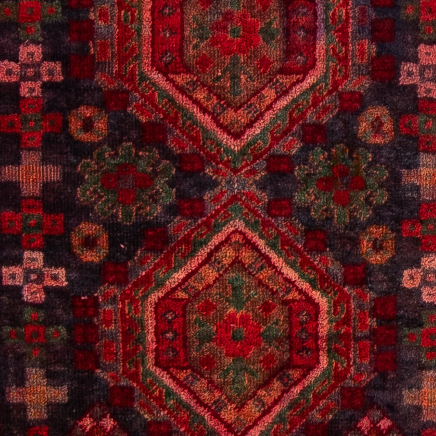 Alfombra Belutsch - 154 x 78 cm - rojo oscuro