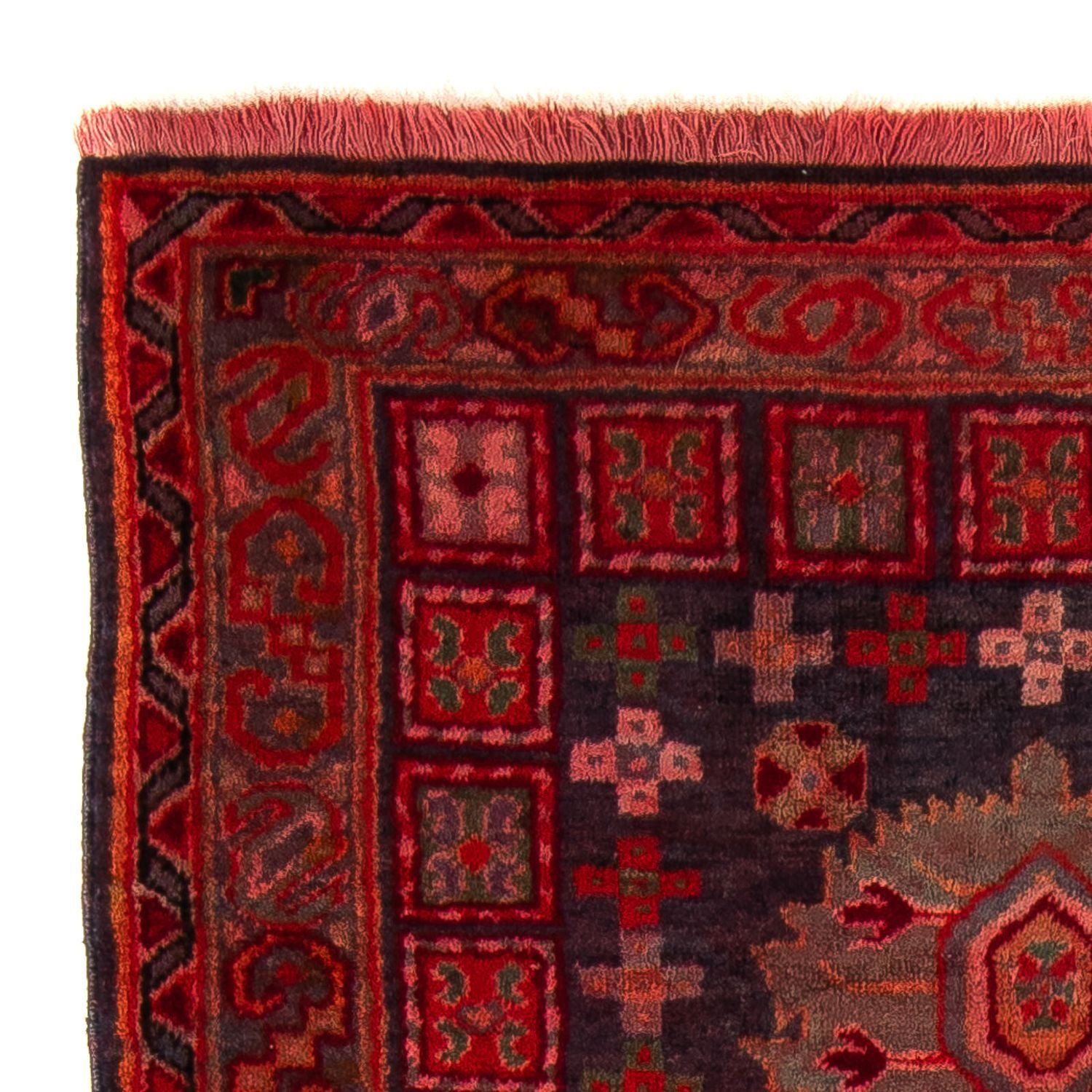 Alfombra Belutsch - 154 x 78 cm - rojo oscuro