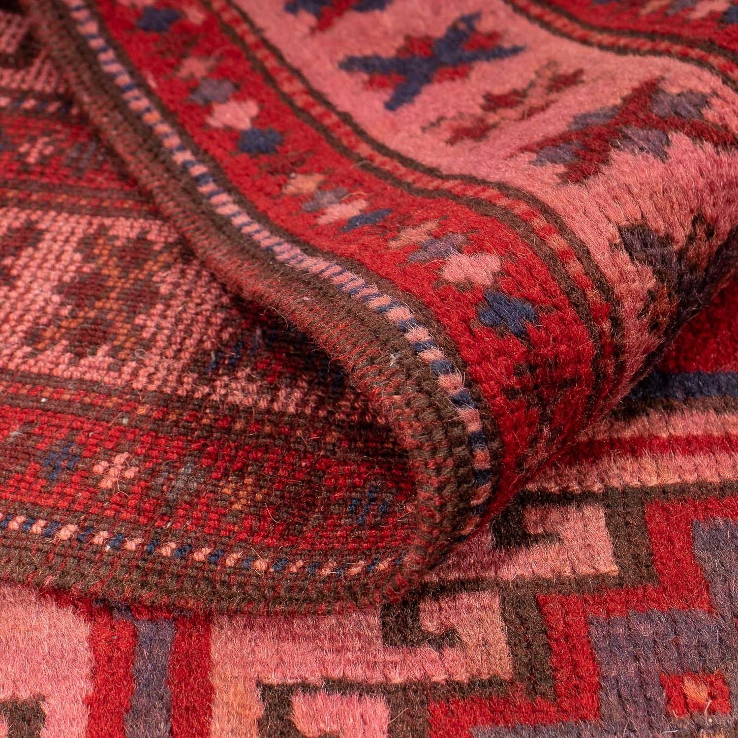 Alfombra Belutsch - 131 x 104 cm - rojo claro