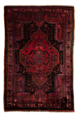 Alfombra persa - Nómada - 175 x 115 cm - rojo oscuro