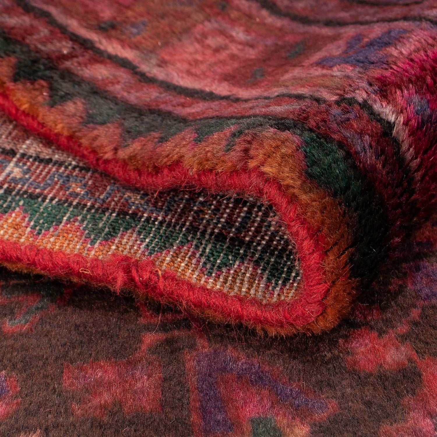 Alfombra persa - Nómada - 175 x 115 cm - rojo oscuro