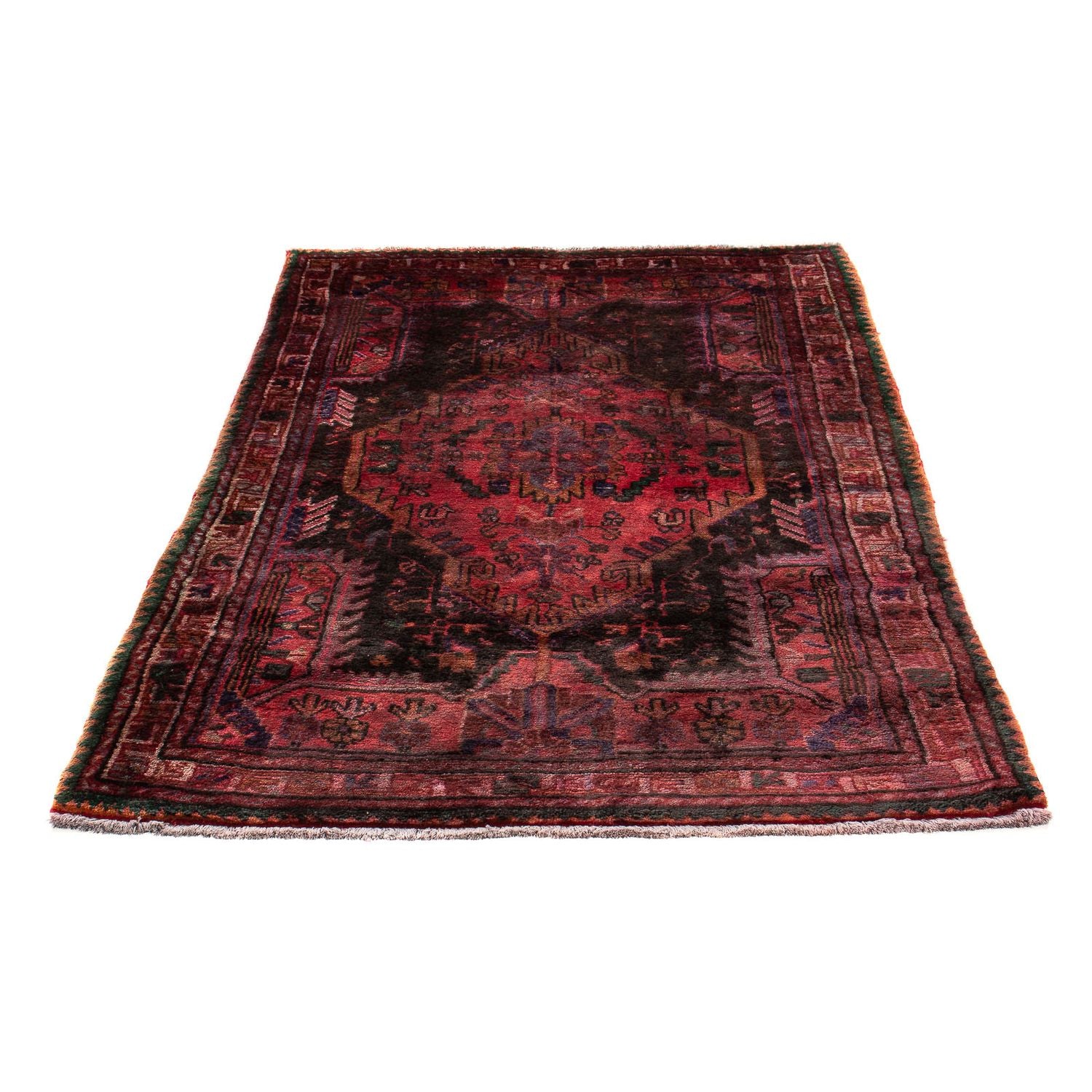Alfombra persa - Nómada - 175 x 115 cm - rojo oscuro