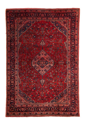 Alfombra persa - Nómada - 150 x 107 cm - rojo oscuro