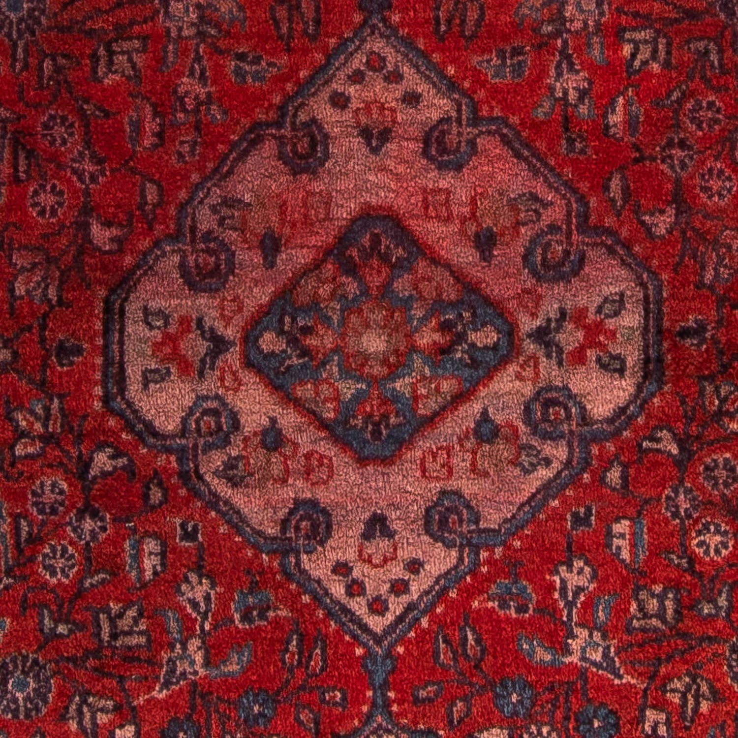Alfombra persa - Nómada - 150 x 107 cm - rojo oscuro