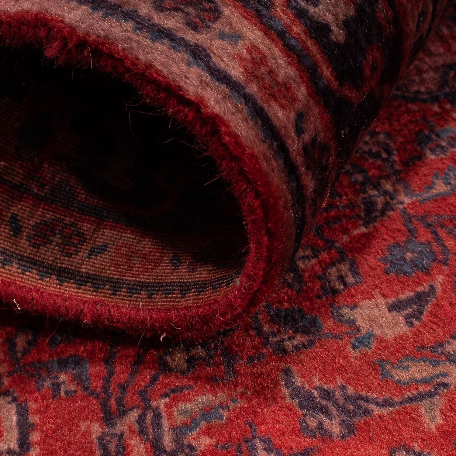 Alfombra persa - Nómada - 150 x 107 cm - rojo oscuro