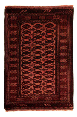 Alfombra afgana - Bukhara - 150 x 103 cm - rojo oscuro