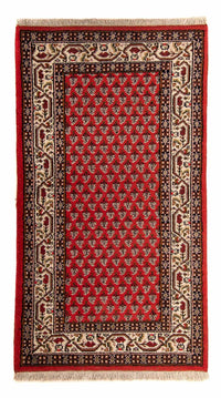 Alfombra oriental - Mir - Indus - 160 x 90 cm - rojo oscuro