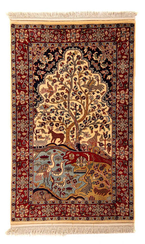 Alfombra oriental - Indus - 157 x 93 cm - multicolor