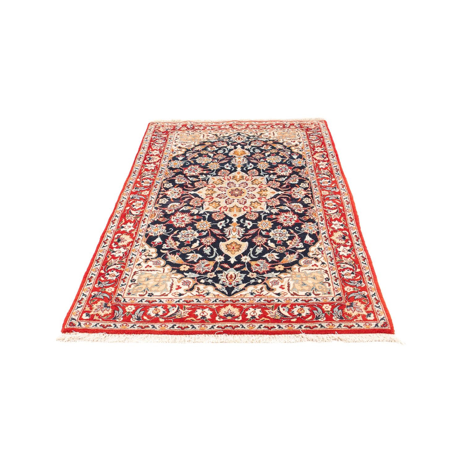 Alfombra de pasillo Alfombra Persa - Isfahan - Prima - 175 x 100 cm - azul oscuro