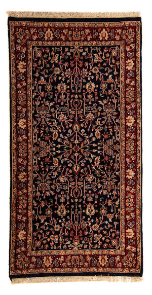 Alfombra de pasillo Alfombra oriental - Indus - 170 x 85 cm - azul oscuro