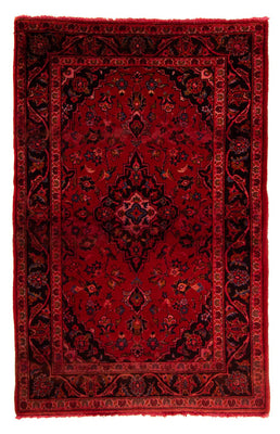 Alfombra persa - Keshan - 155 x 100 cm - rojo oscuro