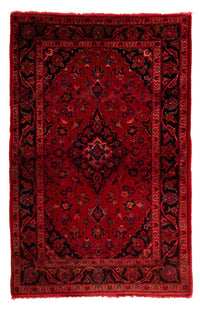 Alfombra persa - Keshan - 155 x 100 cm - rojo oscuro