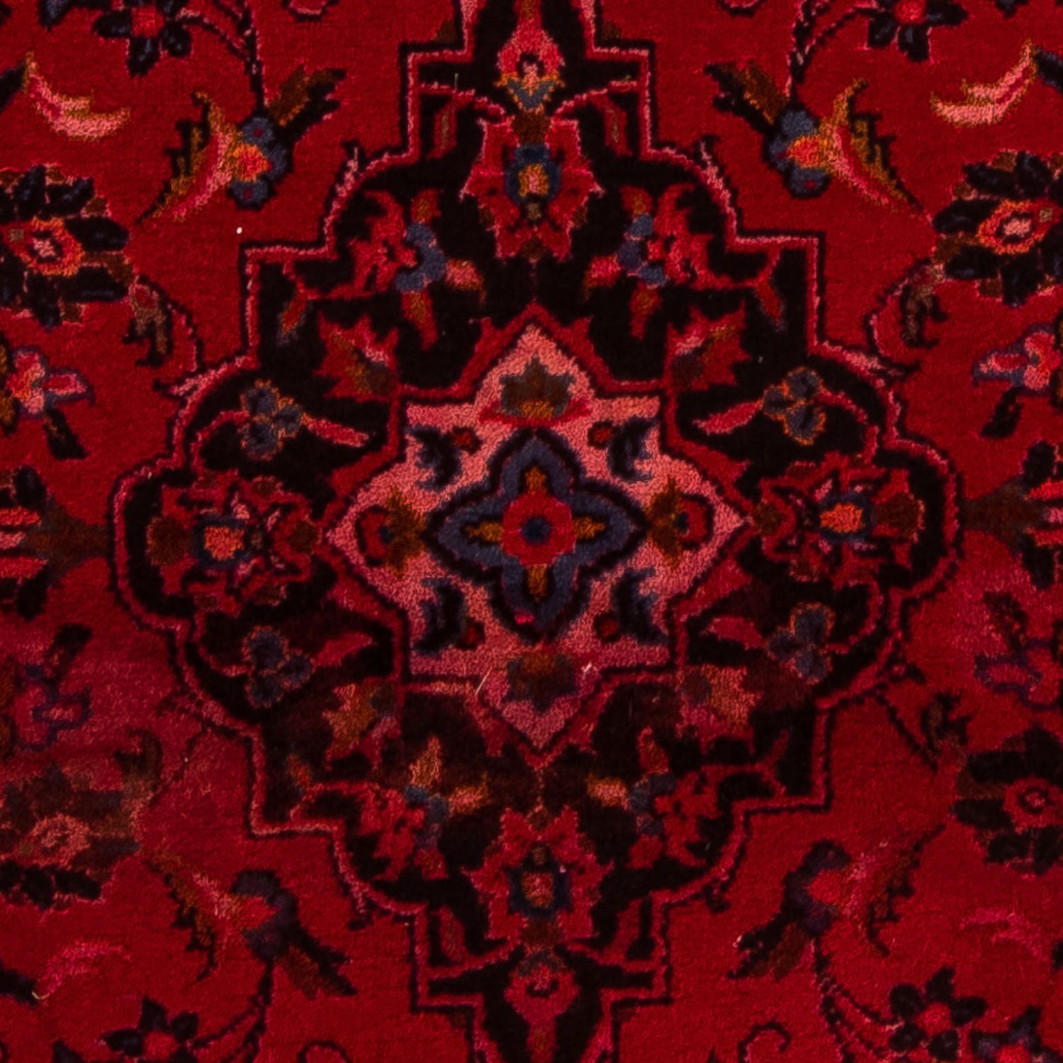 Alfombra persa - Keshan - 155 x 100 cm - rojo oscuro