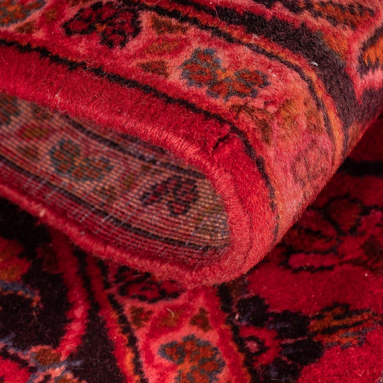 Alfombra persa - Keshan - 155 x 100 cm - rojo oscuro