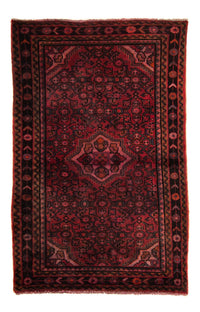 Alfombra persa - Nómada - 160 x 98 cm - rojo oscuro