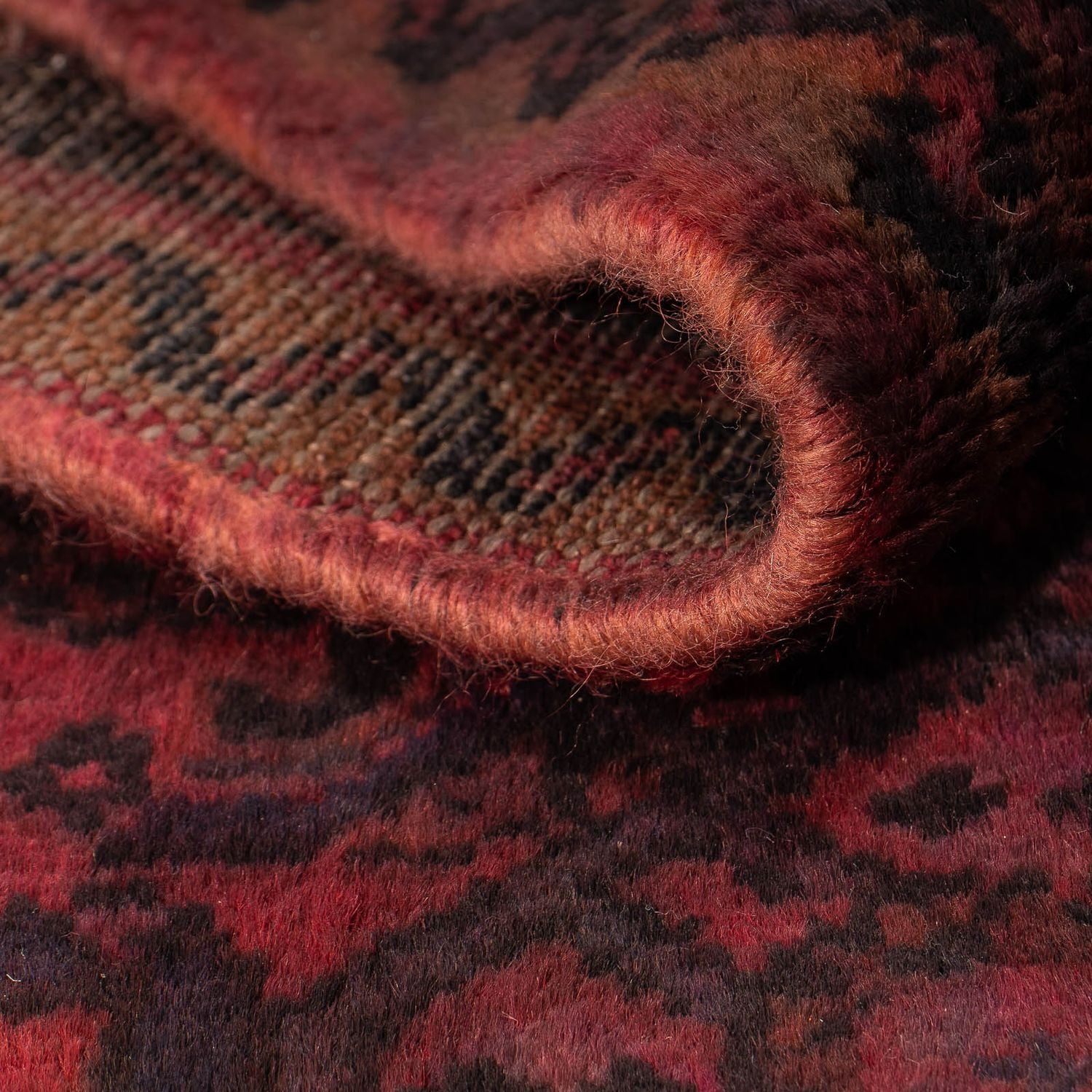 Alfombra persa - Nómada - 160 x 98 cm - rojo oscuro