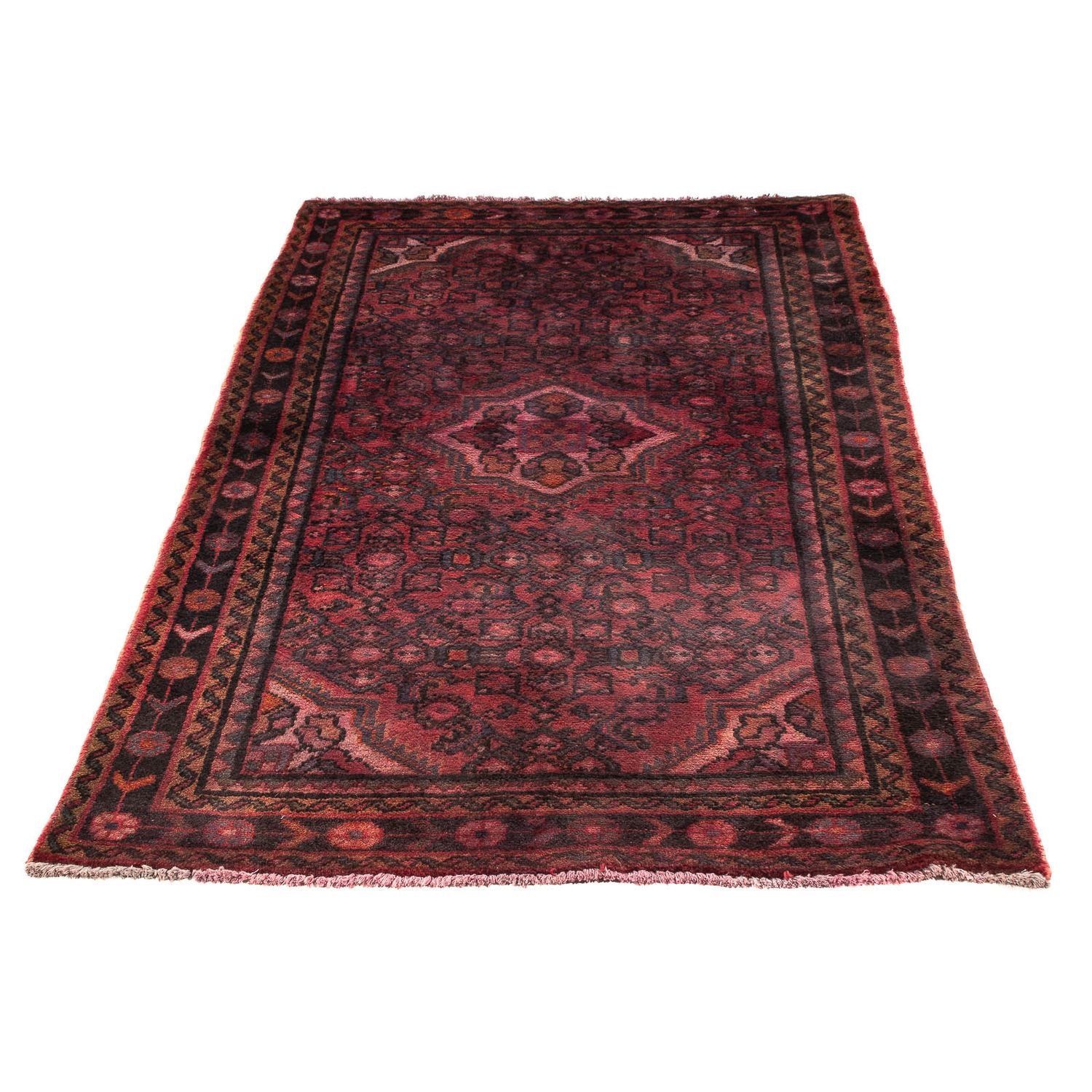Alfombra persa - Nómada - 160 x 98 cm - rojo oscuro
