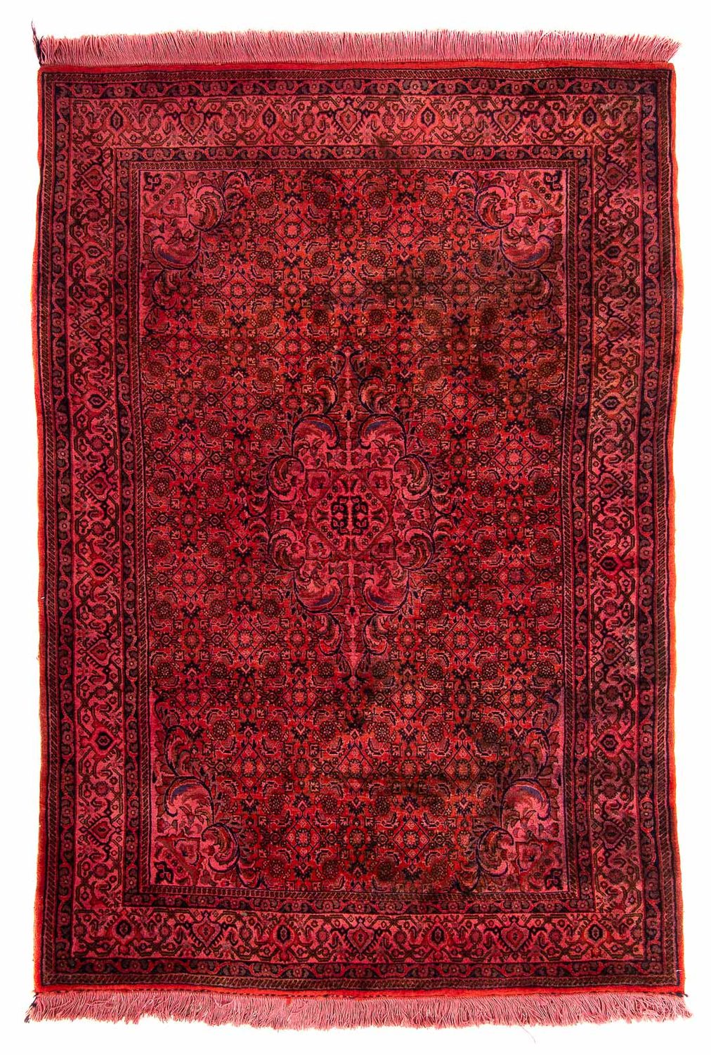 Alfombra persa - Bidjar - 176 x 113 cm - rojo claro
