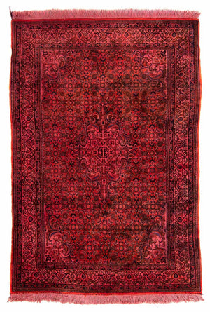 Alfombra persa - Bidjar - 176 x 113 cm - rojo claro