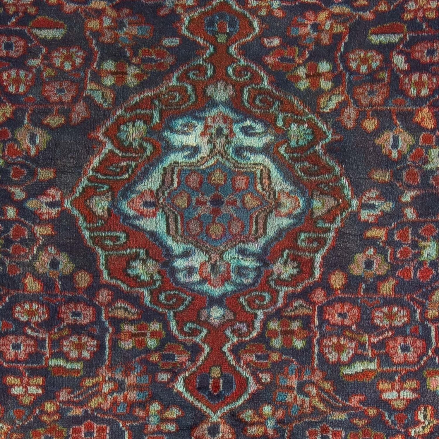 Alfombra persa - Nómada - 137 x 103 cm - azul oscuro