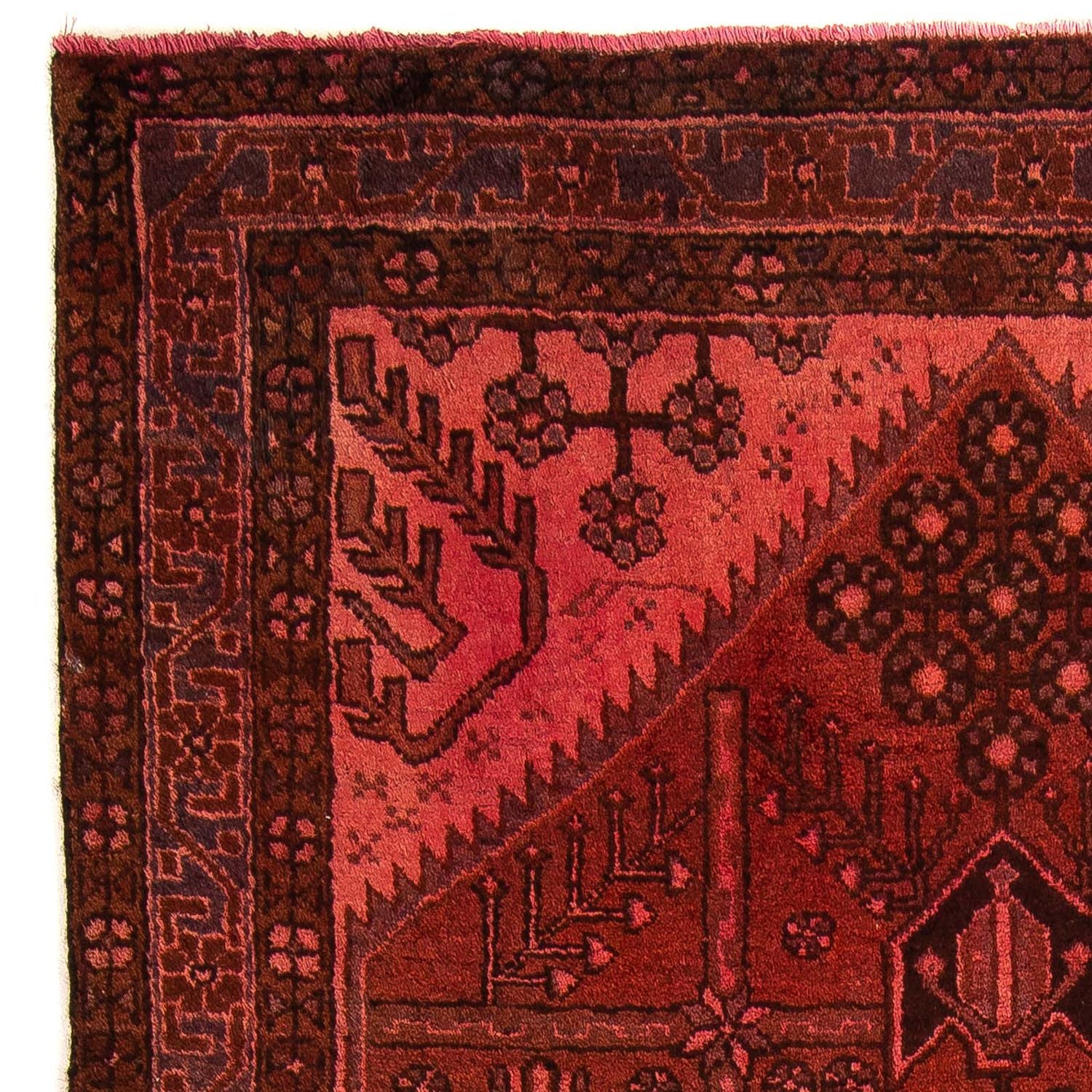 Alfombra persa - Nómada - 170 x 115 cm - rojo claro