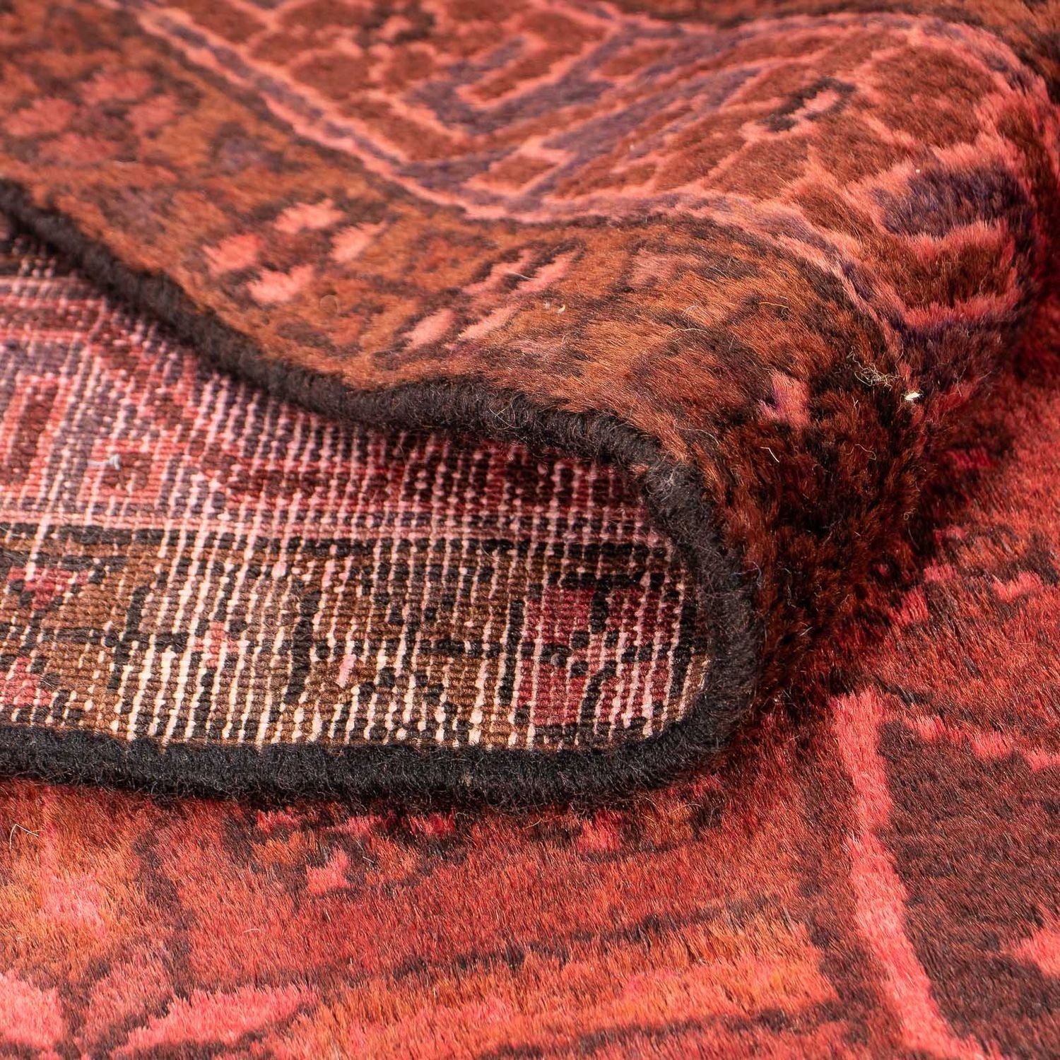 Alfombra persa - Nómada - 170 x 115 cm - rojo claro