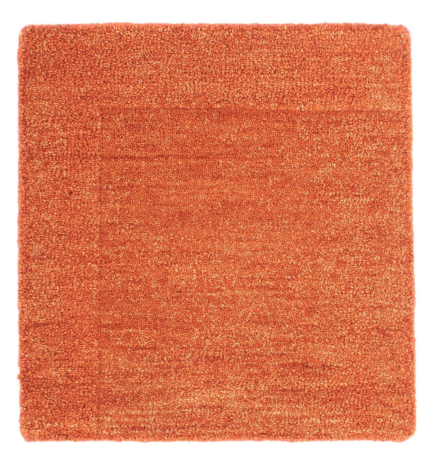 Alfombra de lana cuadrado  - 47 x 47 cm - naranja