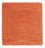 Alfombra de lana cuadrado  - 47 x 47 cm - naranja