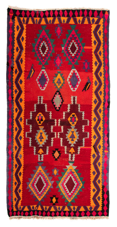 Kilim antiguo Alfombra 155x280cm
