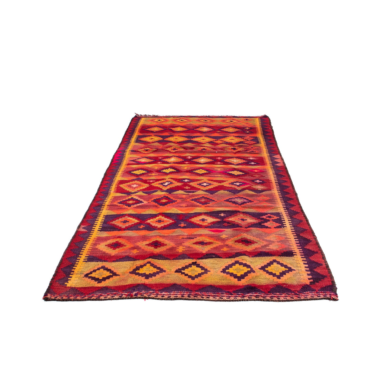 Alfombra de pasillo Alfombra Kelim - Antigua - 285 x 145 cm - multicolor