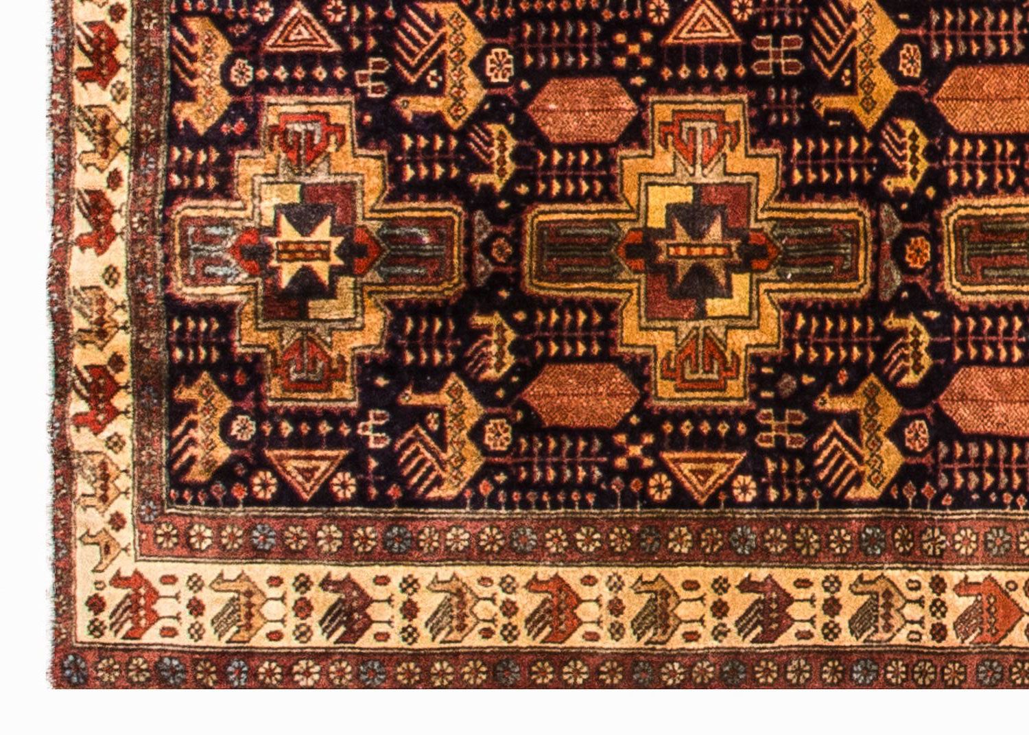 Alfombra de pasillo Alfombra persa - Nómada - 326 x 98 cm - azul oscuro