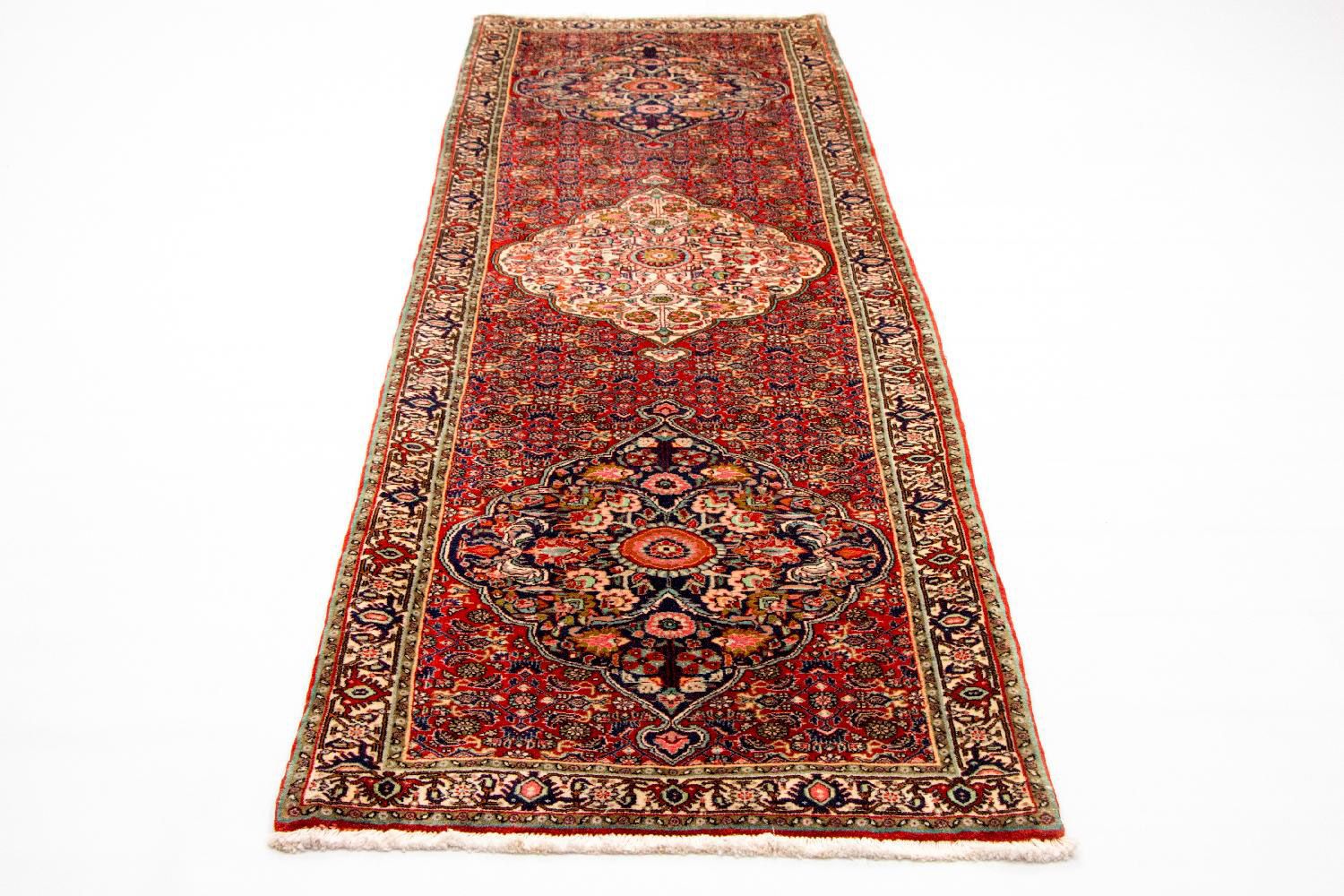 Alfombra de pasillo Alfombra persa - Bidjar - 294 x 86 cm - rojo