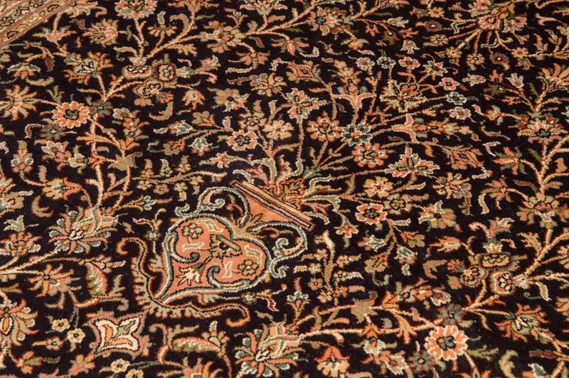 Alfombra de seda - Seda de Cachemira - 190 x 127 cm - azul oscuro