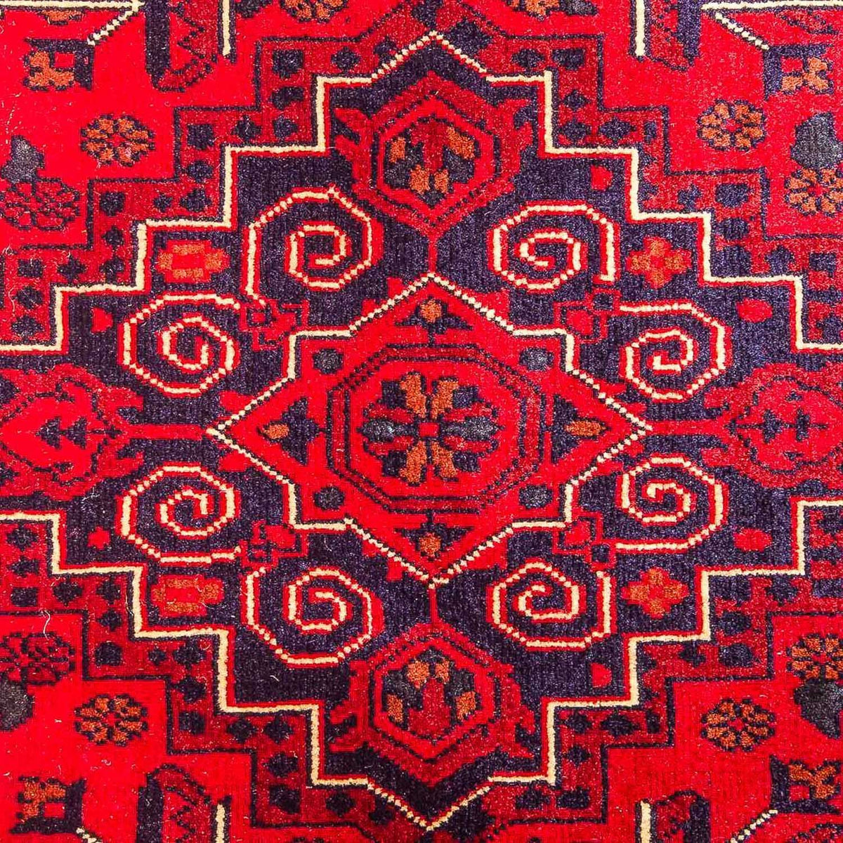 Alfombra de pasillo Alfombra afgana - Kunduz - 286 x 81 cm - rojo