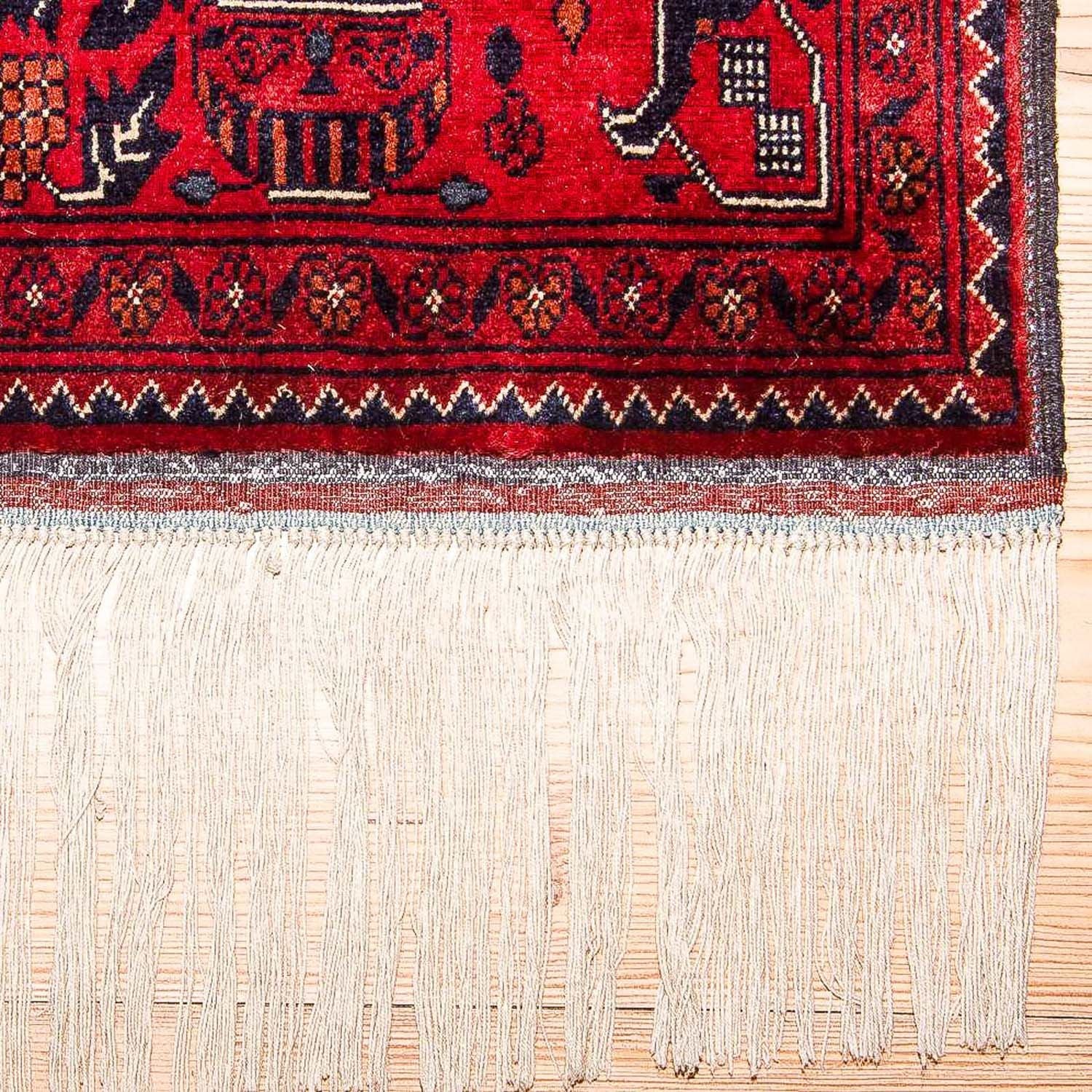 Alfombra de pasillo Alfombra afgana - Kunduz - 286 x 81 cm - rojo
